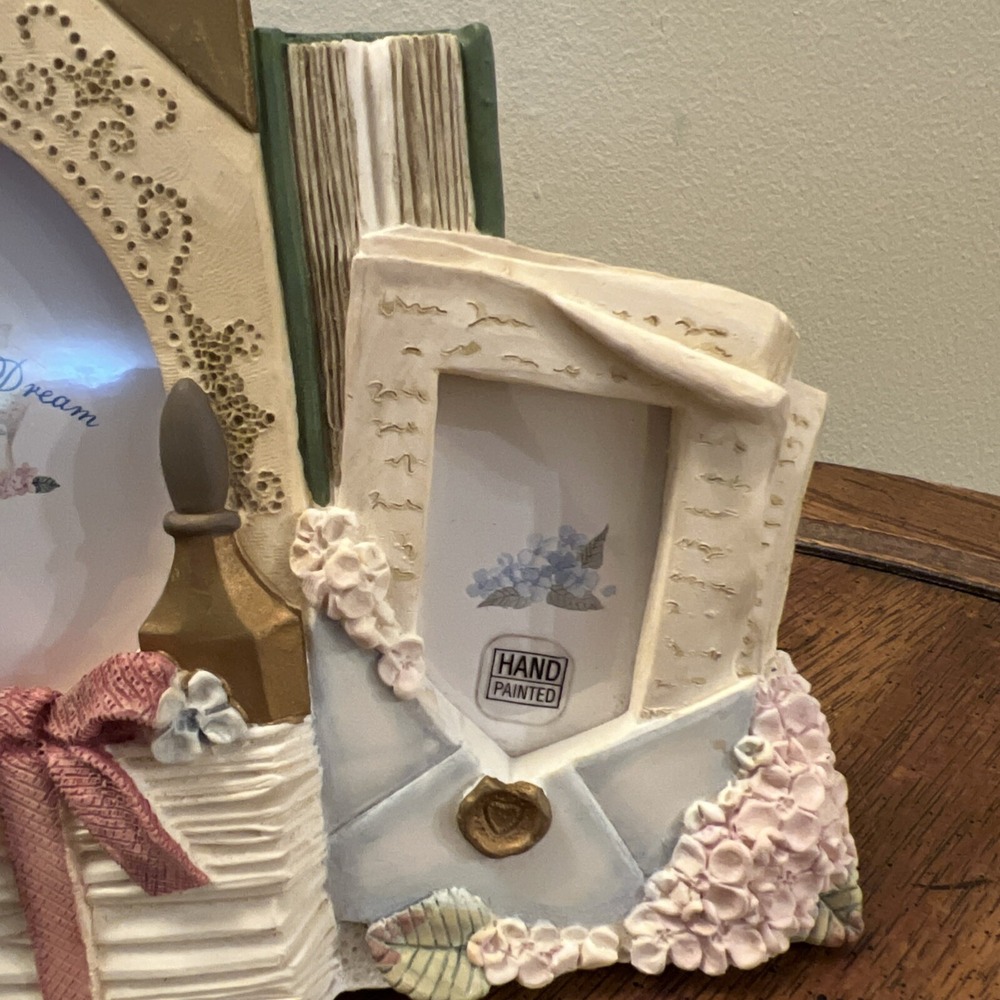 FIGI HANDPAINTED FRAME, 3D Resin Photo Frame Heart Chic Wedding Valentines Bday - Picture 4 of 10